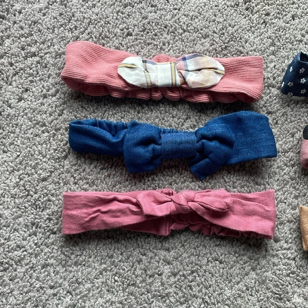 Set Of 6 Infant Toddler Girls Bow Headbands